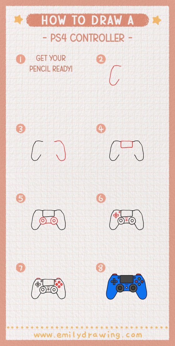 how to draw a ps4 controller pinterest pin